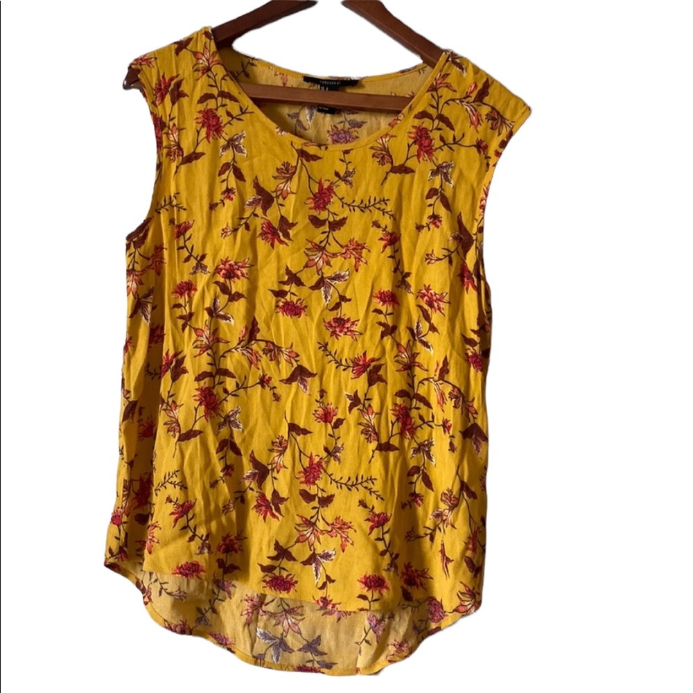 Women’s Forever 21 Sleeveless Floral Yellow Top